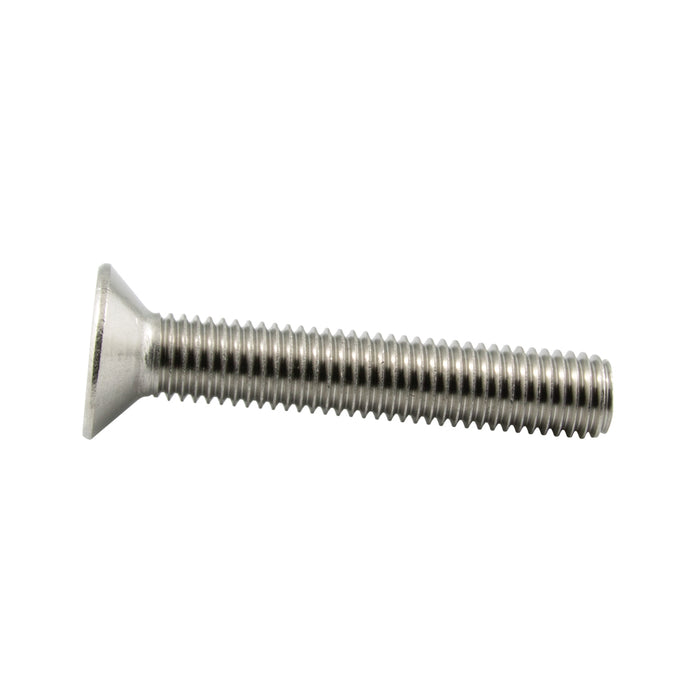 Flat Head Hex Socket Cap Screw M6 x 1.00 x 45mm LG, Partial Thread A2 Stainless Steel DIN 7991 by Spaenaur Inc.