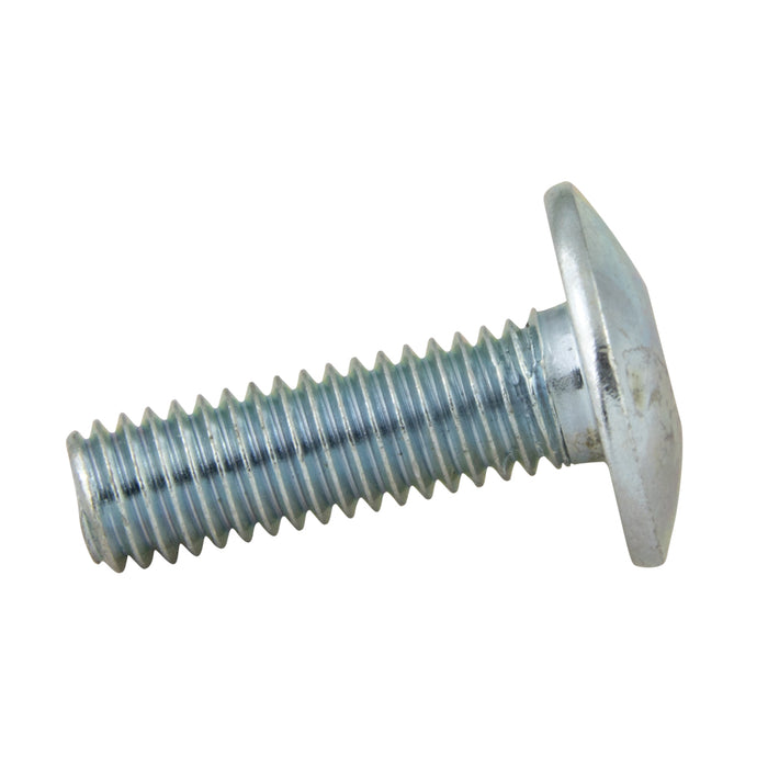 Rampa Mushroom Head Screws Type Kt with Hex Drive, 15 mm OD Mush HD M6 x 40mm LGTH Class 4.8 Steel Zinc Plated