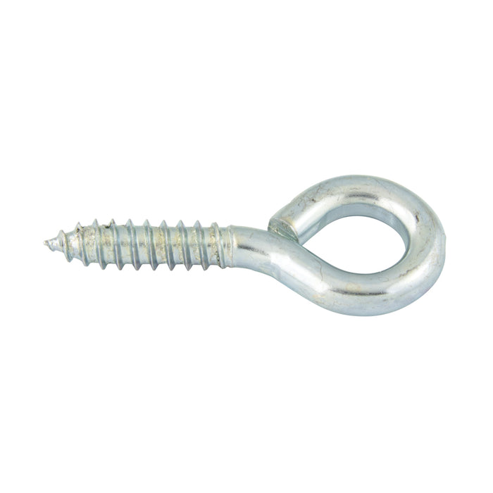 Screw Eye, Medium Eye, 0.105" Wire Diameter x 15/16" Length, 9/32" Eye Inside Diameter, Steel Zinc Plated by Spaenaur Inc.