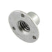 Tee Nut, Round Base 1" DIA with 3 Bosses On Barrel Side 3/8"-24 UNF, Barrel 7/16" LG x 13/32" DIA Steel Plain by Spaenaur Inc.