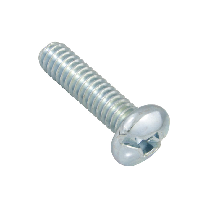 Machine Screw, Pan Head, Combination Sqaure Socket Slot Drive, #6-32 UNC x 3/4" Length, Steel Zinc Plated by Spaenaur Inc.