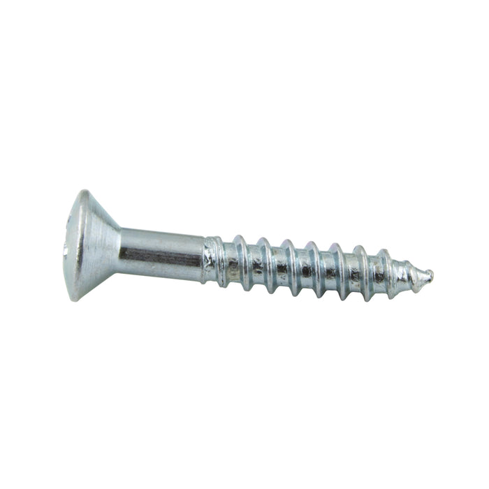 Wood Screw, Oval Head, Phillips, #10 x 1-1/4" Length, Steel Zinc Plated, ASME/ANSI B18.6.1