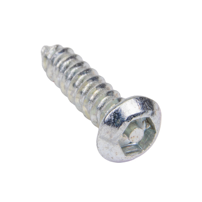 Tapping Screw, Button Head Security Hex Socket Drive, #6 x 5/8" Length, Steel Zinc Plated
