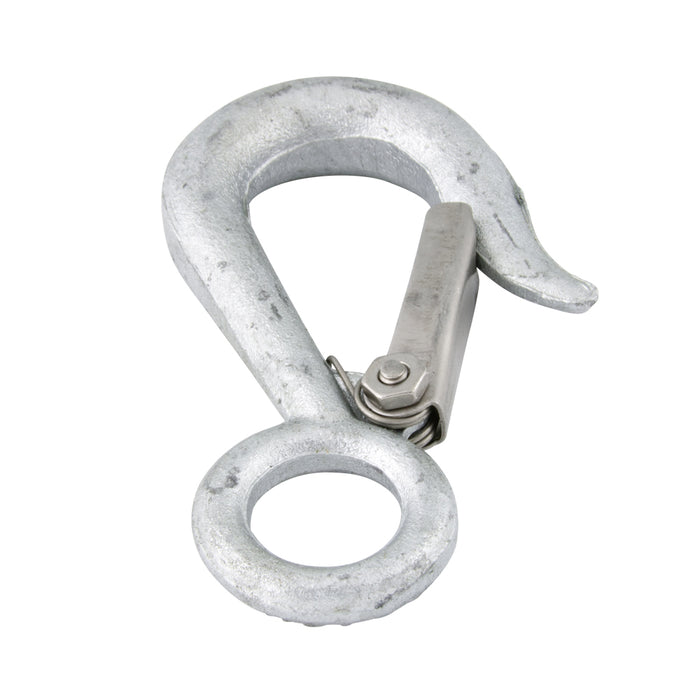 Safety Snap Hook 9/16" Hook x 1 1/8" Eye I.D. Drop forged Steel, Hot DIP Galvanized by Spaenaur Inc.