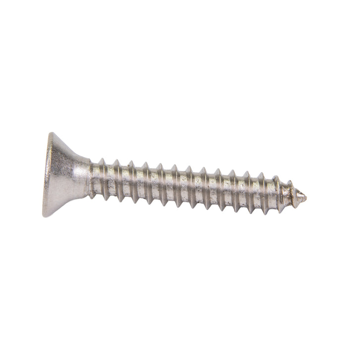 Vis autotaraudeuse, tête plate à six pans creux de sécurité, n° 14 x 1-1/2 po de longueur, acier inoxydable
