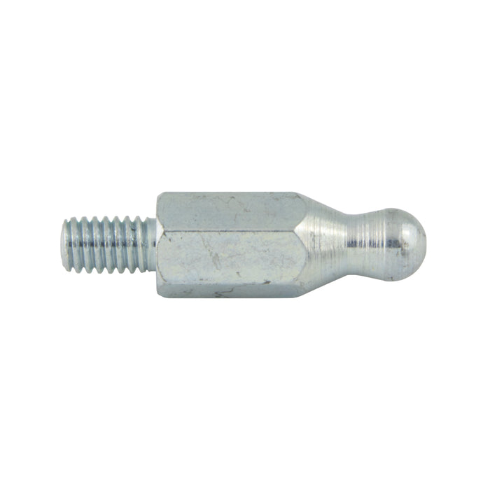 Ball Stud 1/4" Hex x 11/16" HT, M4 x 6mm THRD Steel Zinc Plated by Spaenaur Inc.