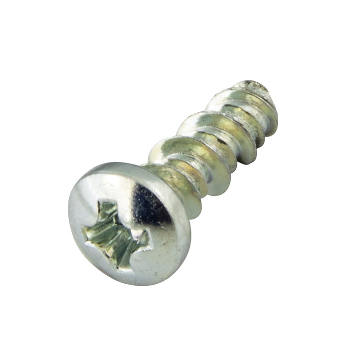 Tapping Screw, Pan Head Phillips Drive, Type B, #8 x 1/2" Length, Low Carbon Steel Trivalent Zinc Plated by Spaenaur Inc.