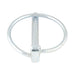 Lynch Pin W/ Round Ring 8mm DIA x 45mm LGTH C-1018 Steel Zinc Dich Plated by Spaenaur Inc.