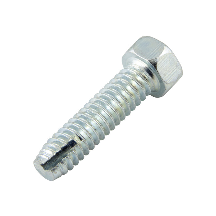 Thread-Cutting Screw, Indented Hex Head, Type 1 5/16"-18 UNC x 5/8" L (HD 1/2" AF) Low Carb Steel Case Hard Zinc Chrom ANSI B18.6.4-1966 by Spaenaur Inc.