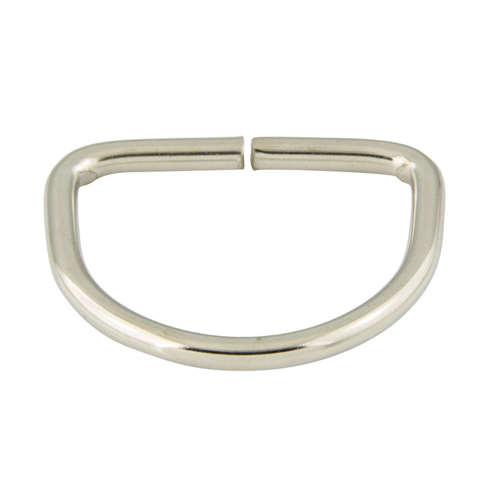 Dee Ring (Abutted Joint) 1 5/16" Flat x 1" Crown 0.148" Steel Nickel Plated