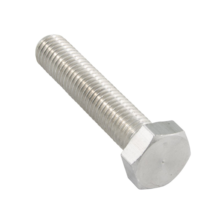 Hex Head Cap Screw DIN 933 M8 x 1.25 x 16mm LG, Full Thread Aluminum DIN 933/Alum M8X16