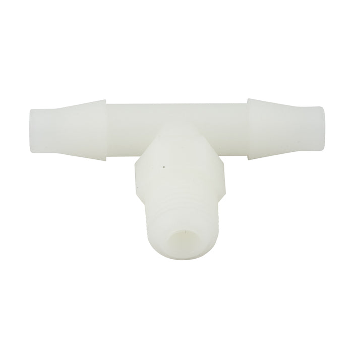 Miniature Branch Tee for 1/4" Tubing ID (1/8"-27 NPT) Nylon