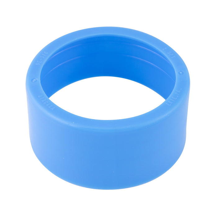 Protecteur de filetage de tuyau à extrémité ouverte, 1" N.P.T., en polyéthylène basse densité, couleur bleue, de Spaenaur Inc.