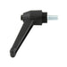 Indexed Clamping Lever, Male 2.05" Length, 1/4"-20 x 1-1/4" Stud 1.38" Overall Height Thermoplastic Material Black by Spaenaur Inc.