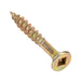 Particle Board Screw, Flat Head, Square Socket, 4.0 mm x 30 mm Length(#8 x 1-1/4"), Steel Yellow Zinc Plated by Spaenaur Inc.