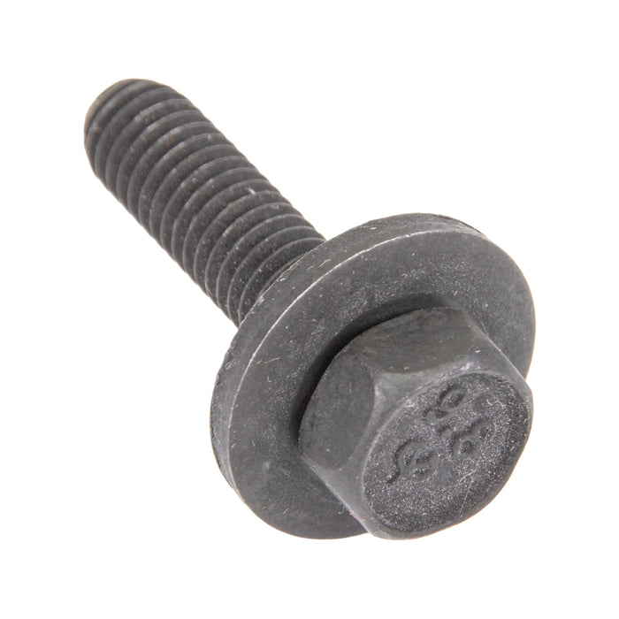 Sems Machine Screw Hex Head, With 17mm OD Flat Washer, 6mm X 1.00 Pitch X 25mm Lgth, Low Carbon Steel, Black Phosphate by Spaenaur Inc.