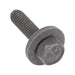 Sems Machine Screw Hex Head, With 17mm OD Flat Washer, 6mm X 1.00 Pitch X 25mm Lgth, Low Carbon Steel, Black Phosphate by Spaenaur Inc.
