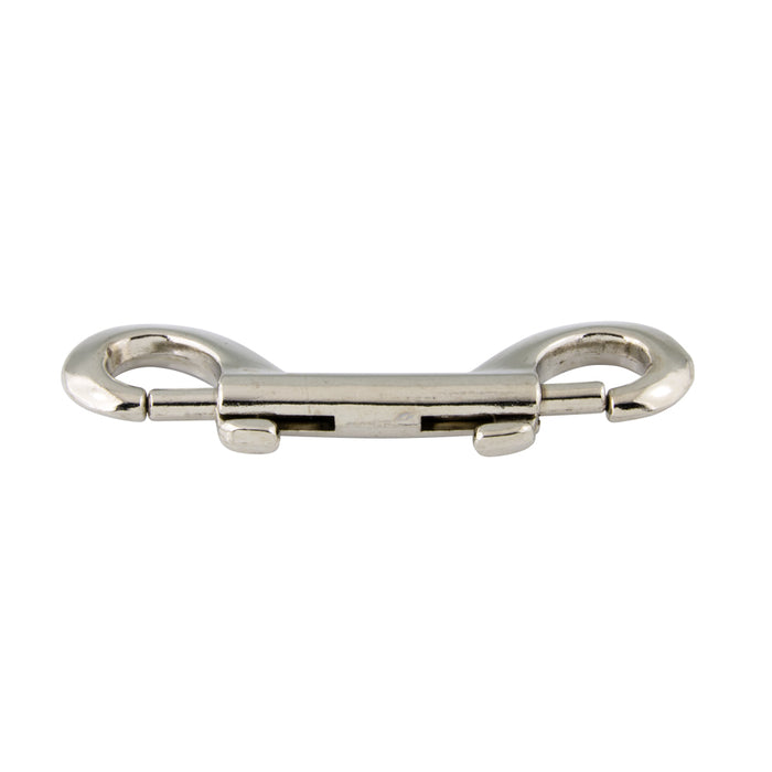 Bolt Snap, Double Pattern 4 1/8" O/A LGTH 7/16" Snap Opening Medal Die Cast, Nickel Plated