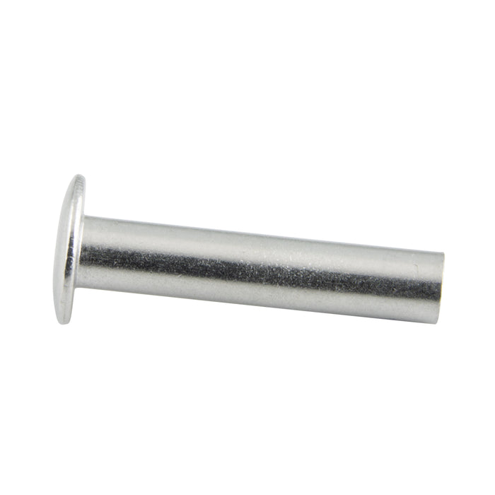 Binder Post, Tapped Through Head, without Screws 1/4" LGTH (Tapped #8-32 UNC) Aluminum Plain