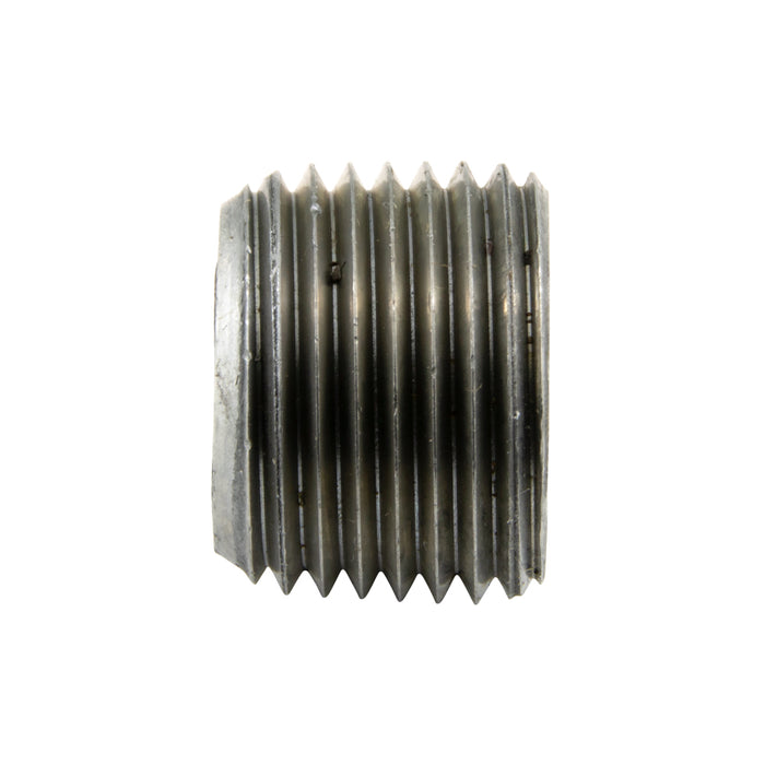 Square Recessed Magnetic Pipe Plug Disc Style Magnet 1/2"-14 NPTF x .60" O/A Nom. LGTH "Ceramic I" Magnet, Steel Body by Spaenaur Inc.
