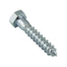 Lag Screw, Hex Head, 3/8" x 3-1/2" Length, Steel Zinc Plated by Spaenaur Inc.