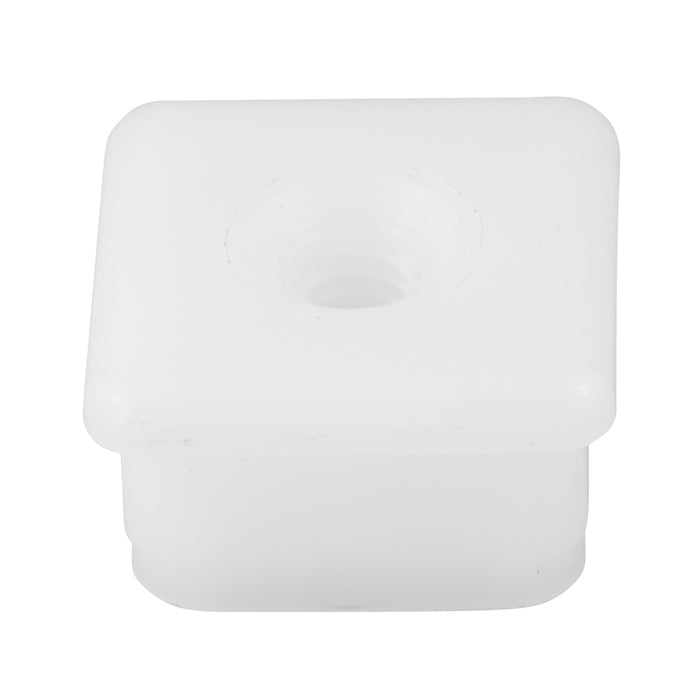Heavy Duty Nylon Threaded Adapter for 16/18 Gauge Square Tube 1" 1/4"-20 UNC Thread Nylon Natural. by Spaenaur Inc.