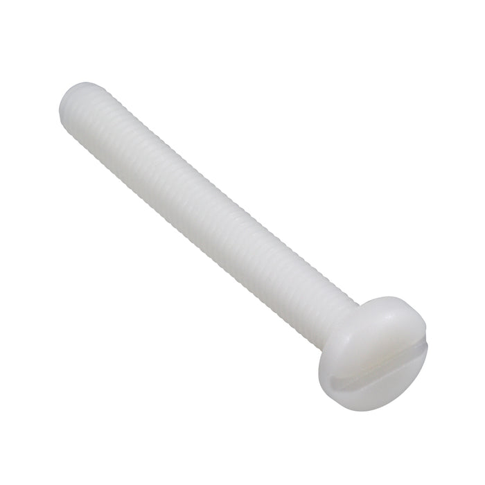 Machine Screw, Slot Pan Head M3 x 0.50 x 5mm LG Nylon 6/6 Natural