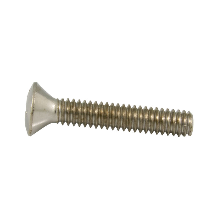 Machine Screw, Oval Head, Phillips Drive, #8-32 UNC x 1/4" Length, Steel Nickel Plated