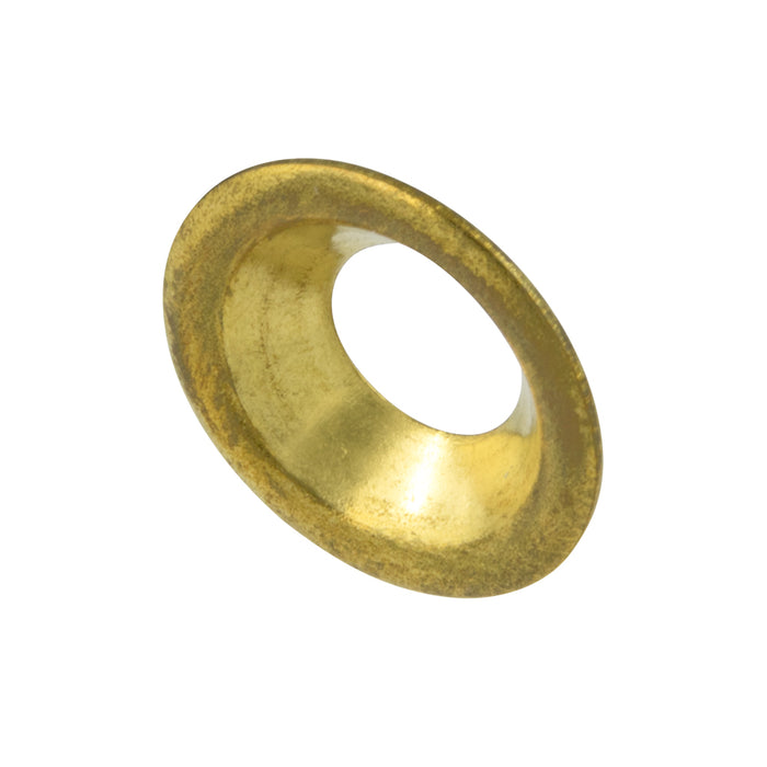 Brass Flush Type Finishing (Screw) Washer Screw Size #10 15/32" OD Brass Plain by Spaenaur Inc.