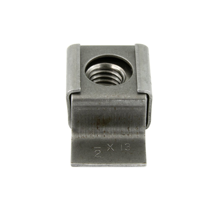 Floating Nut Retainer Weld Nut 3/8"-16 UNC 25/32" Base Width x 2" O/A LGTH Low Carbon Steel Plain by Spaenaur Inc.