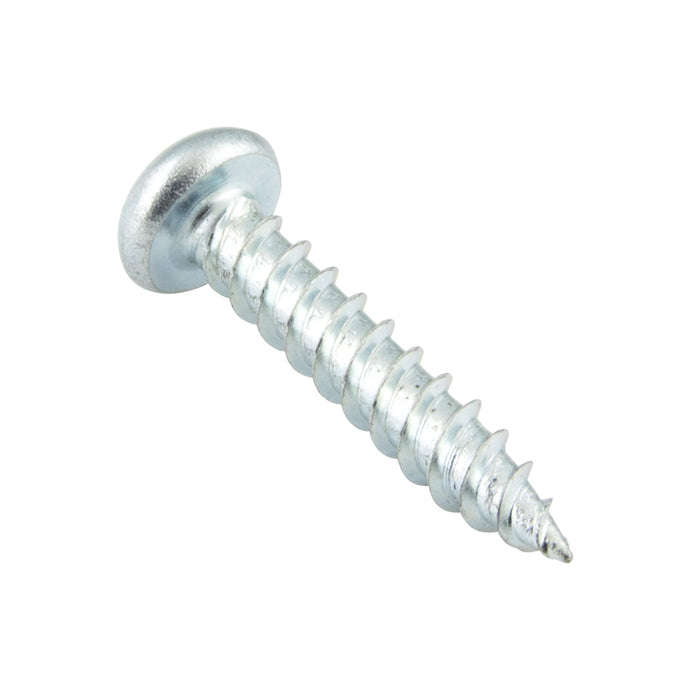 Wood Screw, Round Head, Square Socket, #12 x 1-3/4" Length, Low Carbon Steel Trivalent Zinc Plated, ASME/ANSI B18.6.1