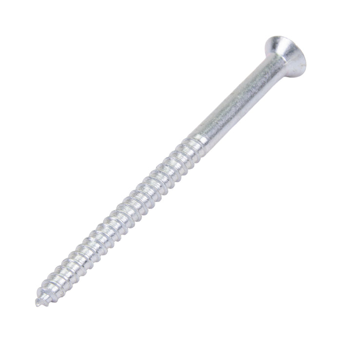 Wood Screw, Oval Head, Square Socket, #10 x 3" Length, Steel Zinc Plated, ASME/ANSI B18.6.1 by Spaenaur Inc.