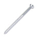 Wood Screw, Oval Head, Square Socket, #6 x 1" Length, Steel Zinc Plated, ASME/ANSI B18.6.1 by Spaenaur Inc.