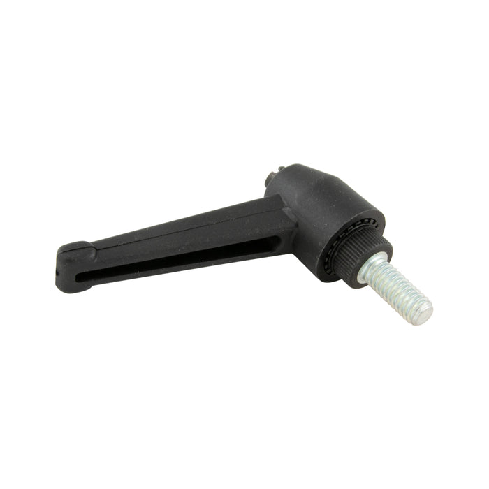Indexed Clamping Lever, Male 3.03" Length, 1/4"-20 x 0.75" Stud 1.81" Overall Height Thermoplastic Material Black