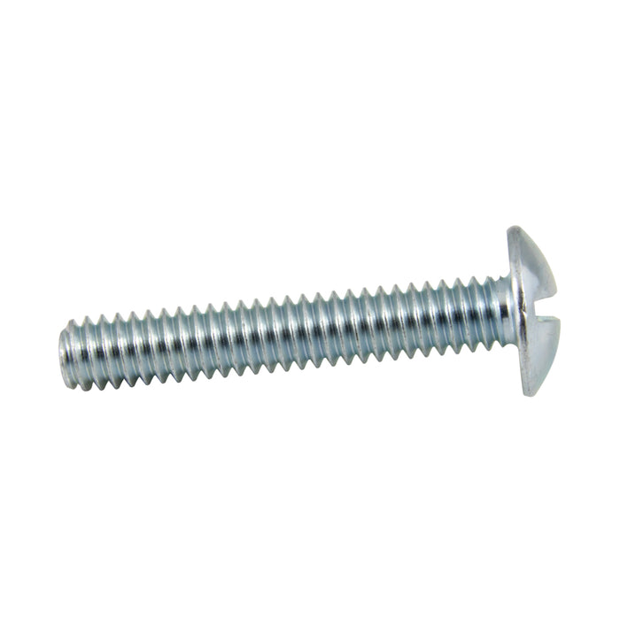 Machine Screw, Truss Slot Head 1/4"-20 UNC x 1/2" LONG Low Carbon Steel Zinc Plated ANSI B18.6.3-1972