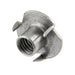 T-Nut, Straight Barrel, 3 Prongs 9/16" Flange DIA. #6-32 UNC x 1/4" Barrel HT Steel Plain by Spaenaur Inc.