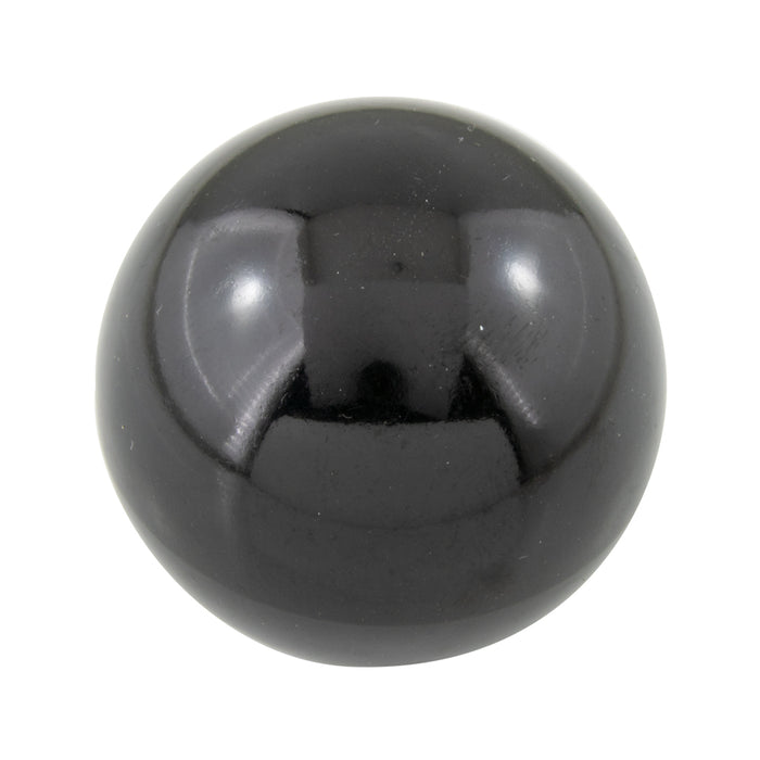 Ball Knob, with Brass Insert 1 5/8" O.D., M12 x 1.75 x 7/8" Deep Black by Spaenaur Inc.