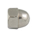 Écrou borgne à profil bas, M6 x 1,00 mm, largeur à plat (WAF) 10,0 mm, épaisseur (THK) 9,0 mm, acier inoxydable, norme DIN 917, fabriqué par Spaenaur Inc.