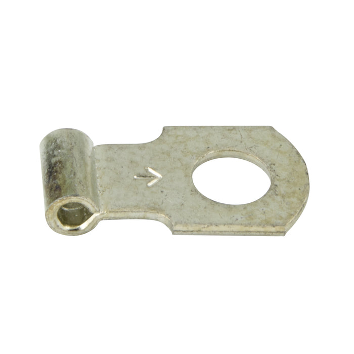Flag Ring Terminal, Non-Insulated Wire Size 22-16 GA.,Hole DIA 13/64" Stud Size 8-10 Copper Alloy Chromate Plated by Spaenaur Inc.