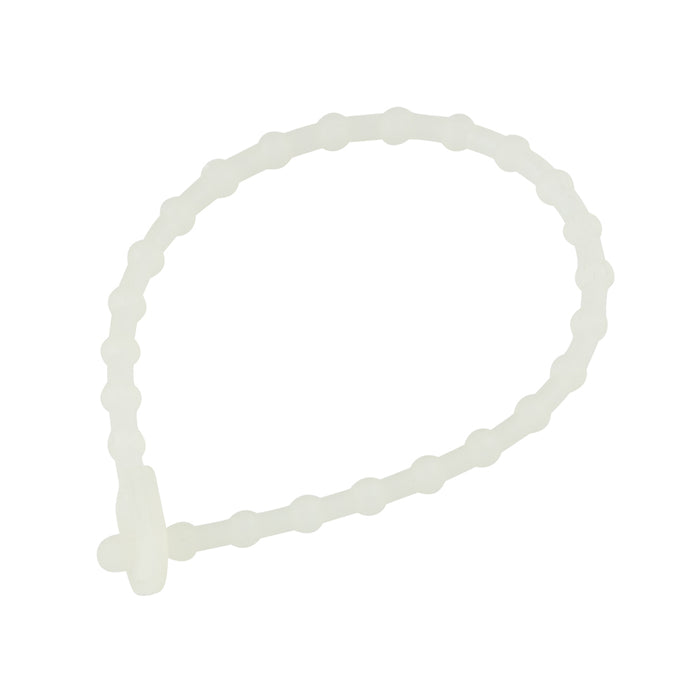 Beaded Cable Tie 4 1/4" LG. Nylon Natural by Spaenaur Inc.