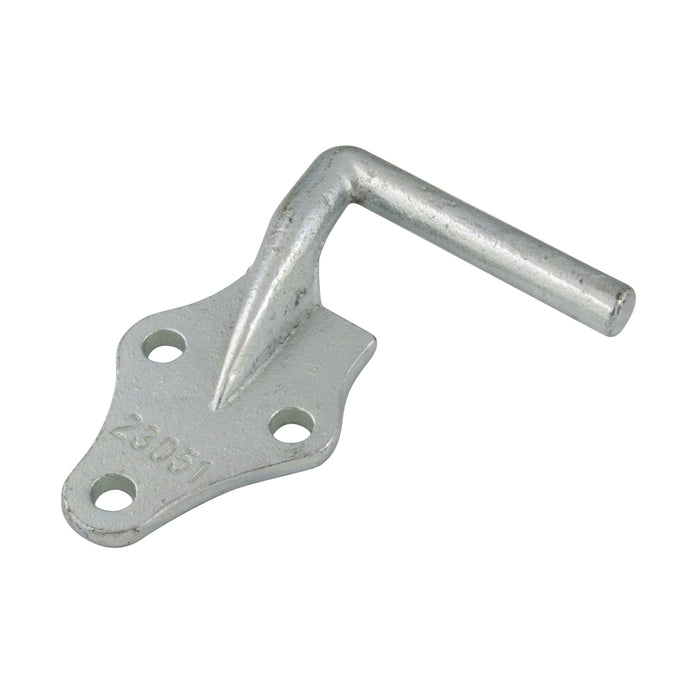 Stake Rack Hook, Right-Hand 3" Pin Length Steel Zinc Plated by Spaenaur Inc.
