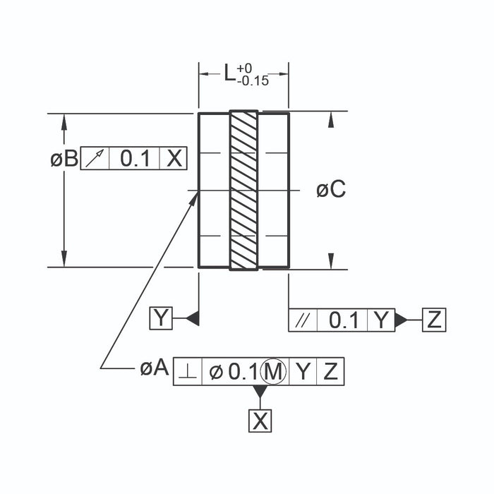 Compression Limiter, Precision Machined, ID For M6 Bolt x 5mm Length, Brass by Spaenaur Inc.