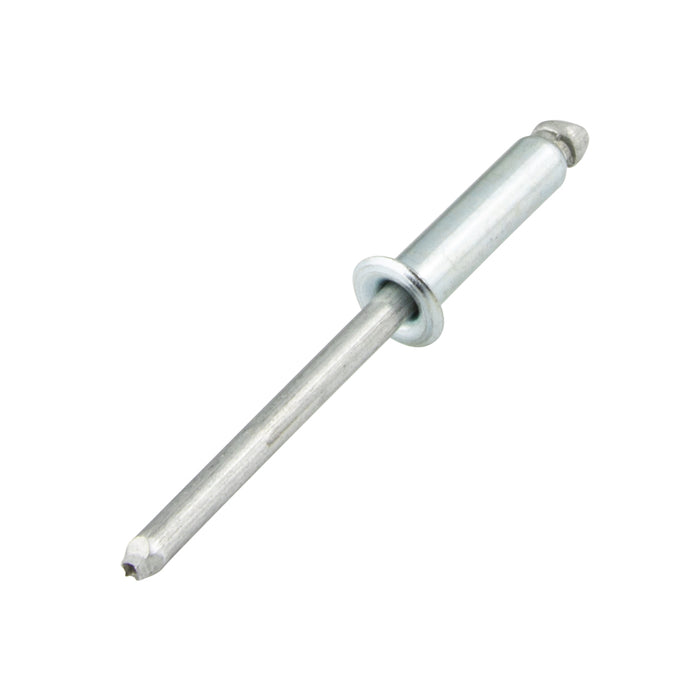 Monel Pop Rivet Domed Head Open End 5/32" DIA x .405" Nom LGTH (.231"-.260" Grip) 400 Monel Body,Coated Steel Mandrel IFI 114-1986