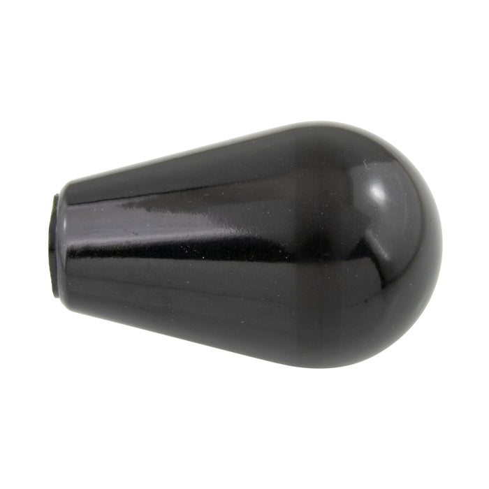 Bouton en forme de poire 1 5/8 po de diamètre extérieur x 1/2 po-13 UNC x 5/8 po de profondeur, noir phénolique, par Spaenaur Inc.
