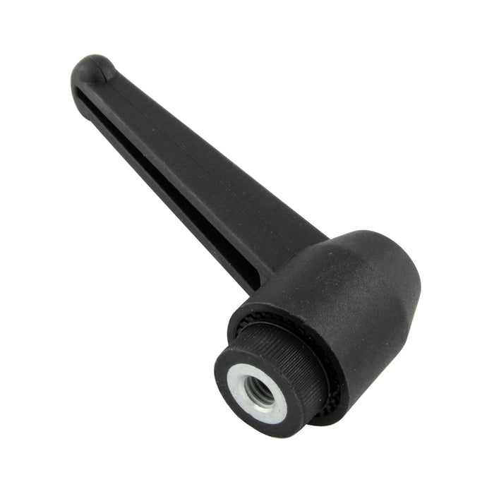 Indexed Clamping Lever, Female 4.73" Length, 3/8"-16 Thread 2.76" Overall Height Thermoplastic Black, Metal Insert by Spaenaur Inc.