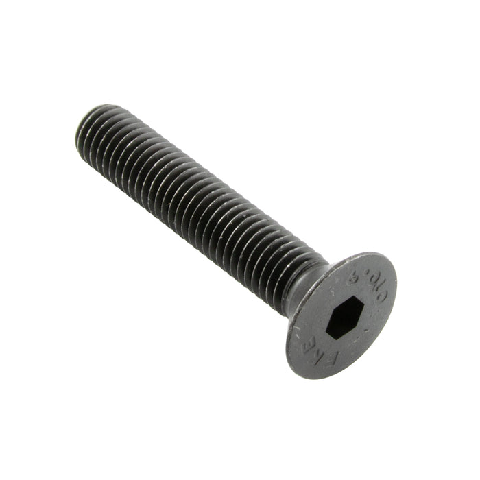 Vis à tête plate hexagonale SKT HD, DIN 7991 M4 x 6 mm LG, filetage complet, classe de résistance CL 10.9, acier allié, sans revêtement, DIN 7991/10.9/filetage complet M4 x 6, fabriquée par Spaenaur Inc.