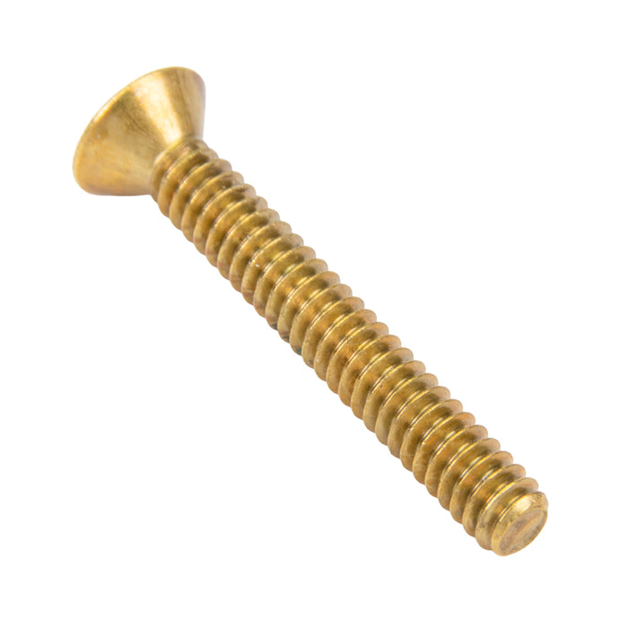 Security Screw, Flat Head Spanner Drive, 1/4"-20 UNC x 2" Length, Stainless Steel by Spaenaur Inc.