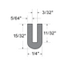 "U" Shaped Extrusion 3/32" Slot Width x 1/4" O/A Width x 11/32" Slot Depth Santoprene Duro 70 100 Ft Roll by Spaenaur Inc.