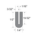 Thermoplastic Elastomer U Channel 1/16" Slot Width x 13/32" Slot Depth x 1/2" O/A Height x 1/4" O/A Width x 100 Ft LGTH Santoprene Tpe, 70 Duro by Spaenaur Inc.