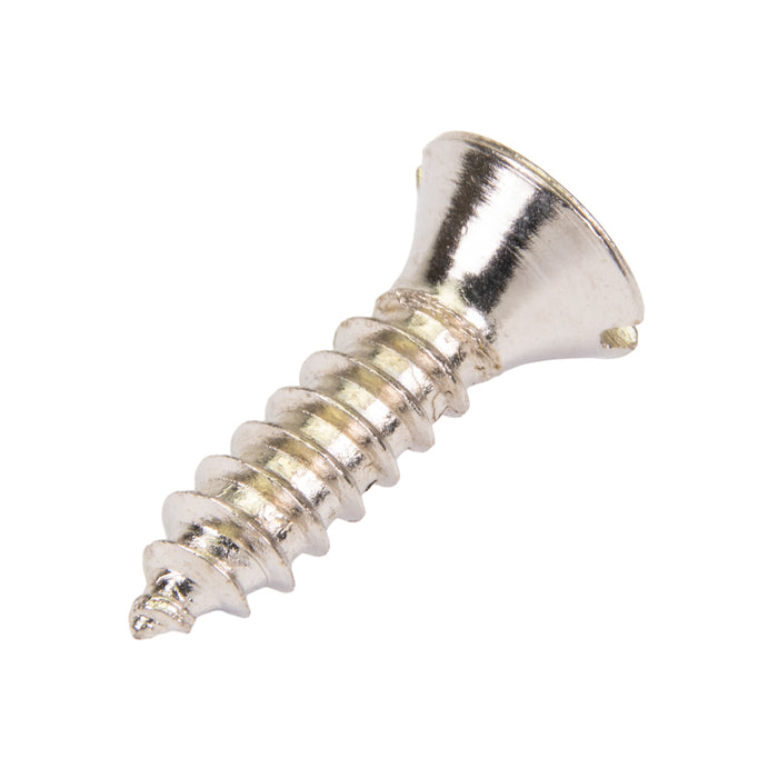 Tapping Screw, Oval Head Slotted Drive, Type AB, #10 x 3/4" Length, Steel Nickel Plated by Spaenaur Inc.